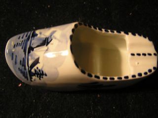 Delft Ash TrayPorcelain Shoe Very OldHand Painted