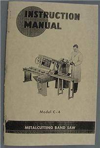 DoAll C 4 Metal Cutting Band Saw Instruction Manual