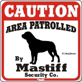 Mastiff Dog Caution Sign Many More Pet Breed Available
