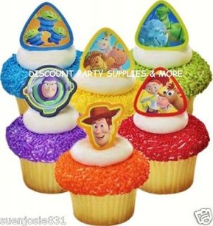 Disney Toy Story Buzz Woody & The Gang Cupcake Rings Favors Toppers 