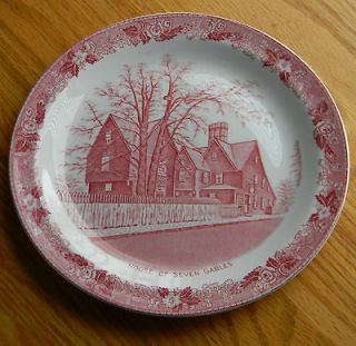 Red House of Seven Gables Staffordshire Ware Jonroth England Transfer 