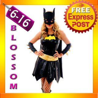   Super Hero Superhero Ladies Fancy Dress Costume Outfit Cape & Mask