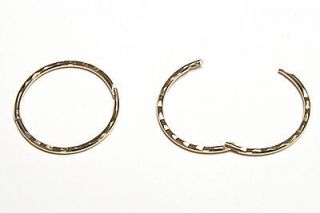 9ct GOLD 22mm Diamond Cut Hinged Hoop Sleeper Earrings