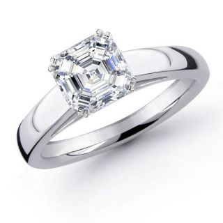   . Asscher Cut Diamond Engagement Ring H,VS2 GIA Certified Solitaire