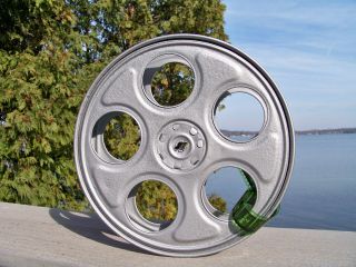 Restored Silver Hammertone 10 Inch Drive In Movie Reel With Trailer 