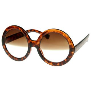 SALE Fashion Magazine Womens Circle Half Tinted Lens Sunglasses 8511 