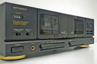 Optimus Stereo Dual Cassette Deck Tape Player Recorder SCT 49