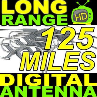 HDTV Outdoor Amplified Antenna HD TV 360° Rotor Motorized UHF/VHF NEW 