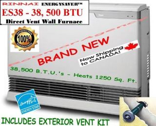 Rinnai   38,500 BTU Direct Vent Wall Room Heater  ES38C