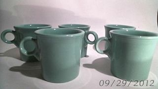 Vintage Fiesta Mugs Cup Set Light Green Tom and Jerry Homer Laughlin 