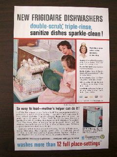 VINTAGE Frigidaire Dishwashers ORIGINAL magazine ad General Motors 