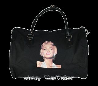 Marilyn Monroe Travel Tote Bag Duffle Bag   Black