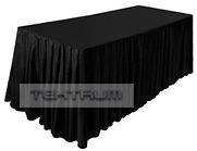 NEW 8 FITTED TABLE CLOTH JACKET skirt COVER BLACK SHOW