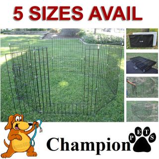 CHAMPION BRAND FOLDING DOG EXERCISE PLAYPEN WITH CARRY CASE PLAY PEN