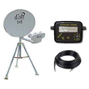 RV Portable Satellite Dish Network HDTV 1000.2 Tripod KIT 1000 Brand 