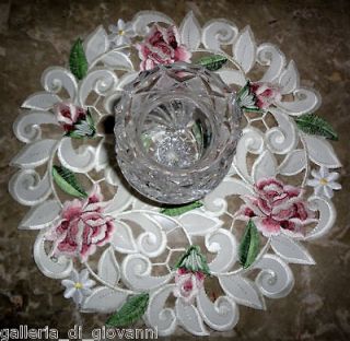 Royal Rose Lace Doily Flower Floral 11 Round Roses