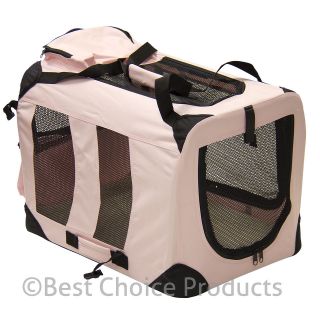 24 Pet Dog Carrier Travel Bag Crate Cat Tote Cage Folding Kennel W 