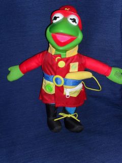   Sesame Street Muppet KERMIT THE FROG FIREMAN plush Learning Toy Doll