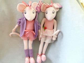 TWO 17 ANGELINA BALLERINA SOFT PLUSH TOY/DOLLS   BNWT   FROM THE TV 