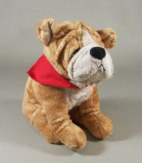 Thurber Bull Dog RUSS 8 Plush Stuffed Animal Mini Soft Toy Red 