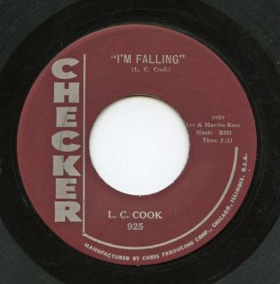 Rare Doo Wop 45   L.C. Cook   Im Falling   HEAR   Checker # 925