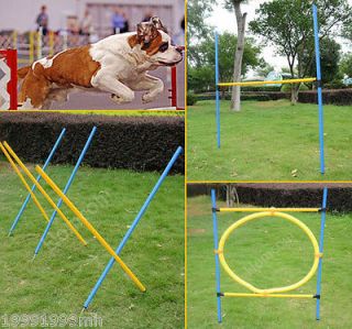 Dog Agility Trainging Exercise Pole Jump Leap New Pet Toys Supply 