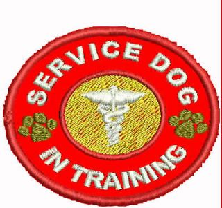 Service Dog in Training Vest Patch Pet Support Patches Working Dog