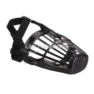 Pet Nylon Basket Cage Adjustable Muzzle Black Dog Muzzle Size 4