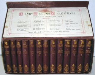   Shakspeare (Shakespeare)   13 vol set   small books  c1885   VG+