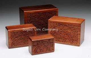 Newly listed Solid Rosewood Cremation Urn with Hand carved Tree of 