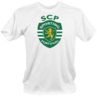 Sporting Lisbon logo t shirt size L Portugal soccer football 