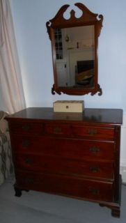 Mahogany Dresser and Mirror Antique