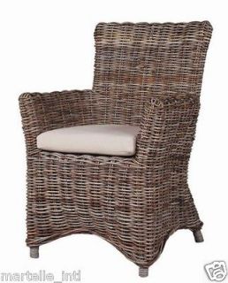   Arm Chair Hand Woven Cushion Driftwood Finish New Key Largo Style New