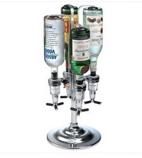 NEW Bar Tools Drink Wine Liquor Dispenser 170 Rotating 4 Bottles 