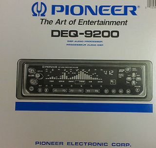 NEW PIONEER DEQ 9200 DSP AUDIO DIGITAL SIGNAL PROCESSOR wEQ & SPECTRUM 