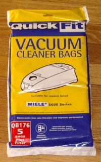 Miele S600 Series Vacuum Cleaner Bags   Part No. QB176