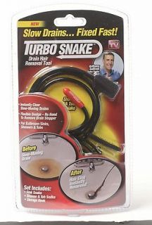 New Turbo Snake Drain Shower & Tub Hair Removal Tool As Seen On Tv
