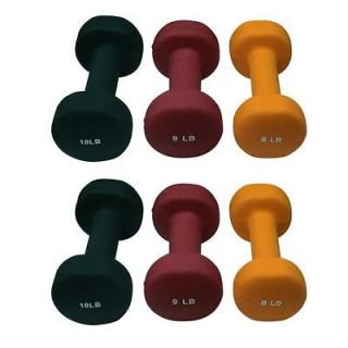 Hand Weight Neoprene Coated Dumbbell Sets 8 9 10 lbs PAIRS w/ Buy It 