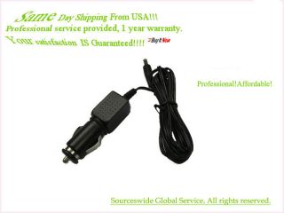 Car Adapter Power Supply For US DURABRAND DUR 1700 DVD Player Auto 