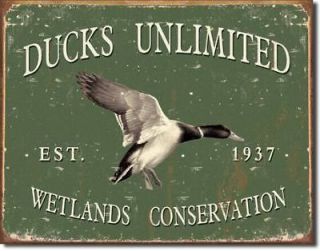 Ducks Unlimited EST 1937 Retro Tin Sign Metal Poster