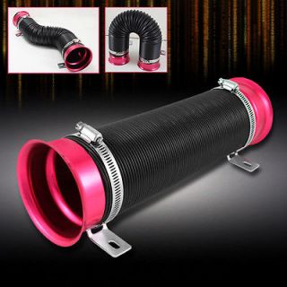   FLEXIBLE ADJUSTABLE EXTENDABLE RED COLD AIR INTAKE DUCT KIT PIPE/TUBE