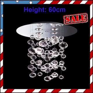 Height 60cm LED Murano Due Bubble Glass Chandelier Suspension Light 