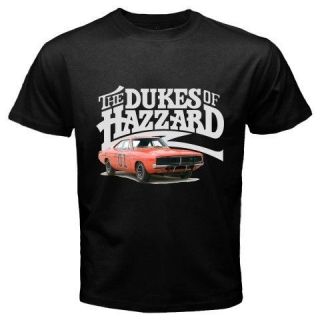 The Dukes of Hazzard Classic Retro Movie TV Series Black T Shirt Size 