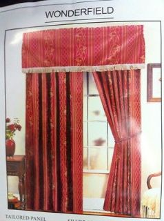 Drapes with Built in ValanceBlue with Gold Pattern