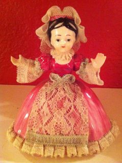   PORCELAIN DOLL WITH PORCELAIN DRESDEN STYLE LACE “MARIA” K1189
