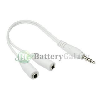 Dual 3.5mm Earbud Earphone Headphone Splitter for Apple iPhone iPod 