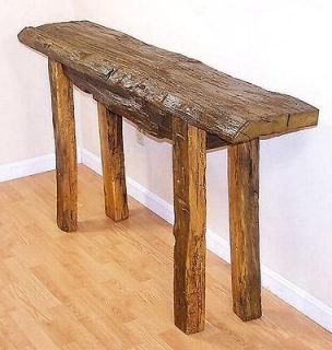 rustic primitive driftwood sofa console hall table made in usa One of 