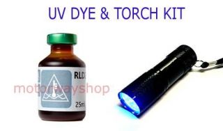 UV Dye & UV Torch Kit Leak Detection Dye For Cooling Antifreeze System 