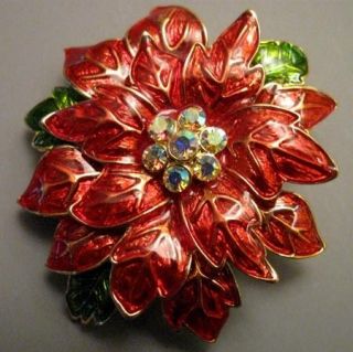 poinsettia pins in Jewelry & Watches