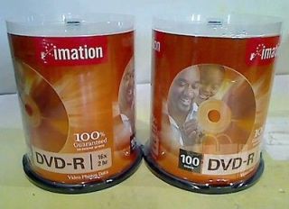 Lot of 200 Imation DVD+R 16X Video Photos Data Disks
